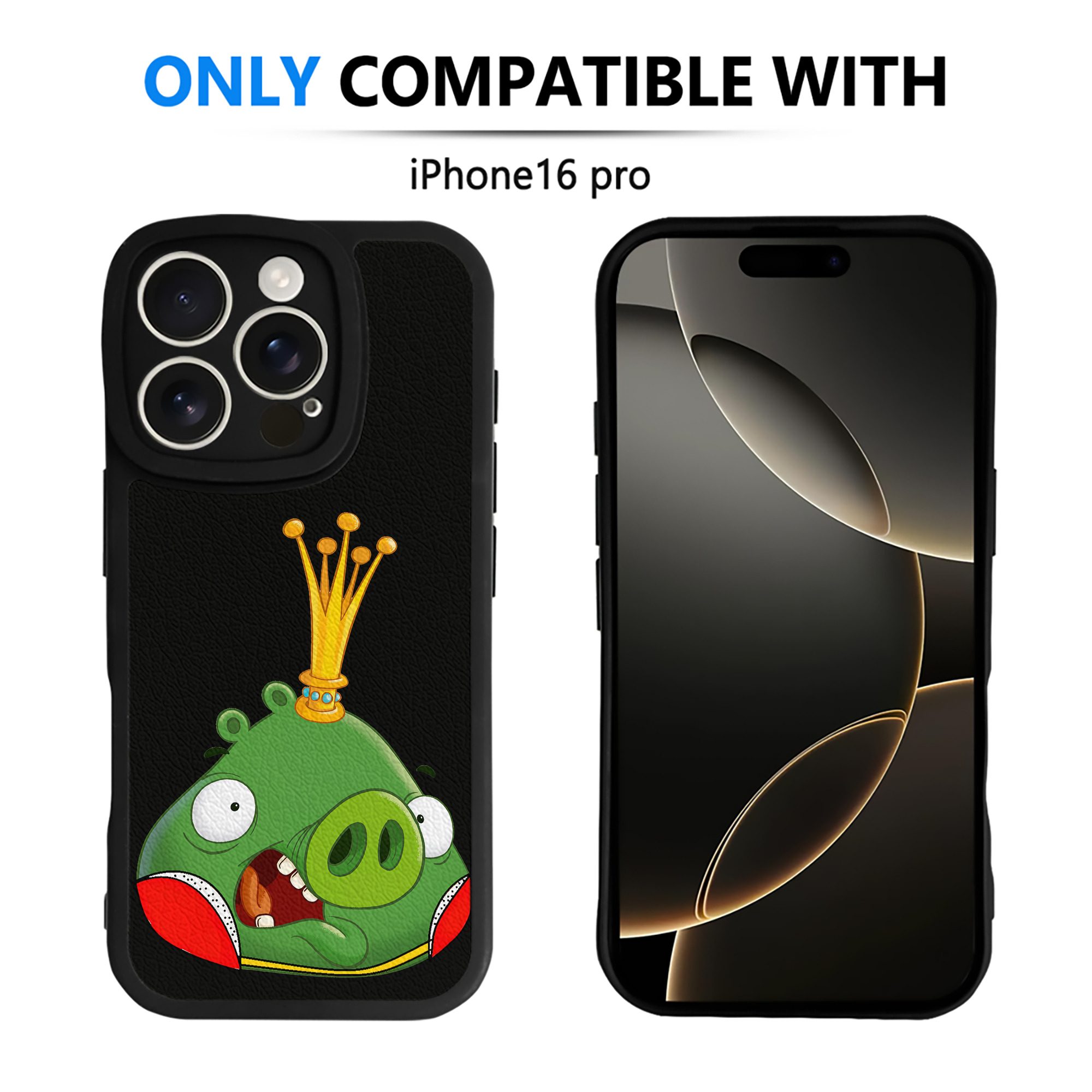 （画像用） Angry Birds アングリーバード 【iPhone 16シリーズ対応】シリコンスマホケース（レザー調） 材質：シリコン